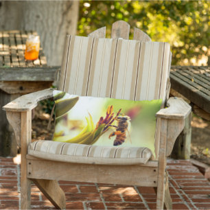 Bij met Stuifmeel Bloem Kussen Buiten