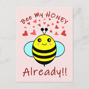 Bij Mijn HONING AL EENS!! Mooie Bij Briefkaart