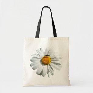 Bij op Madeliefje Alaskische Zomer Natuur Foto Tote Bag