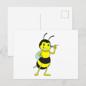 Bij pijlen met dart briefkaart (Voorkant / Achterkant)