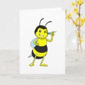 Bij pijlen met dart kaart (Gele Bloem)