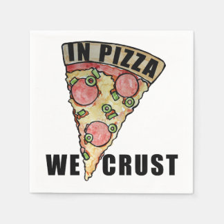 Bij pizza kreukelen we servet