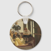 Bij Queen's Ferry door NC Wyeth, Oude Piraten Sleutelhanger (Achterkant)