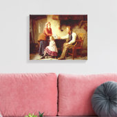 Bij Schande, 1875 (olie op canvas) Canvas Afdruk (Insitu (Woonkamer))