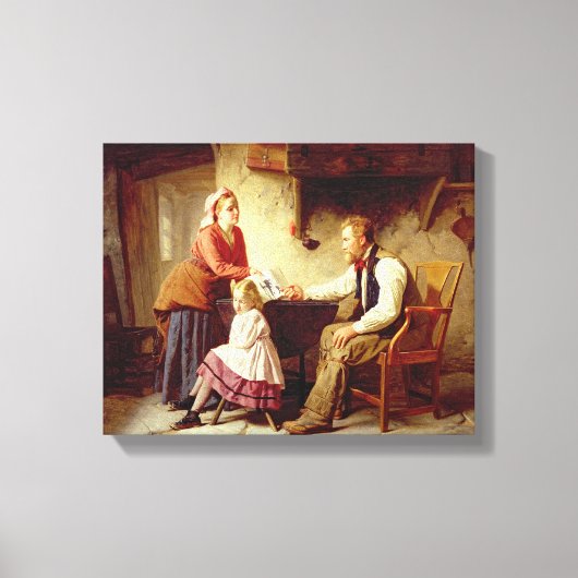 Bij Schande, 1875 (olie op canvas) Canvas Afdruk (Voorkant)