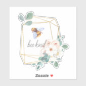 bij | Schattige Bumble Bee Waterverf Quote Sticker (Vel)