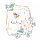 bij | Schattige Bumble Bee Waterverf Quote Sticker (Voorkant)