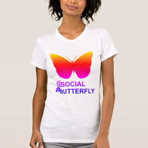 Bij Social Hashtag Butterfly [Hyper Filter remix] T-shirt