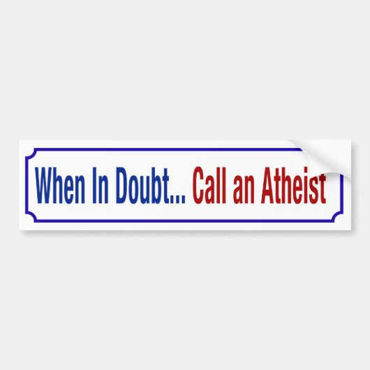 Bij twijfel - bumpersticker (Voorkant)