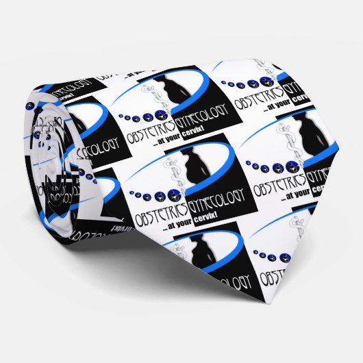 BIJ UW CERVIX - OB / GYN (GYNECOLOGIST HUMOR) STROPDAS (Opgerold)