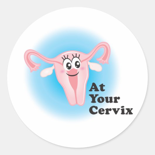 Bij uw Cervix-stickers Ronde Sticker (Voorkant)