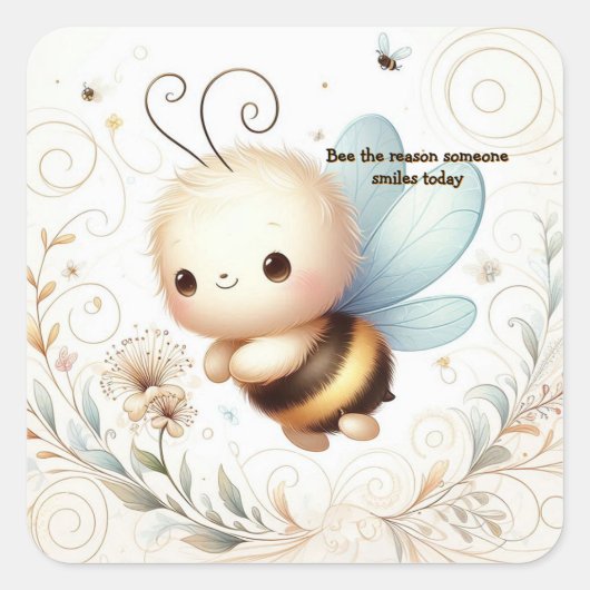 Bij vriendelijkheid inspirerende sticker (Voorkant)