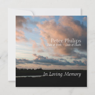 Bij zonsondergang 2 Vreedzame Memorial Service aan Kaart