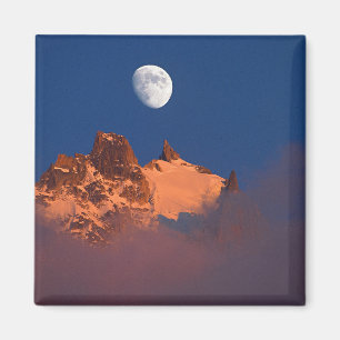 Bij zonsopgang Aiguille du Plan Chamonix, Frankr Magneet