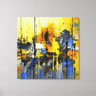 Bij zonsopgang canvas afdruk