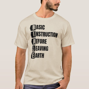 Bijbel basisinstructie voor het verlaten van de aa t-shirt