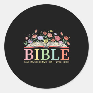 Bijbel Basisinstructies voor het verlaten van de a Ronde Sticker
