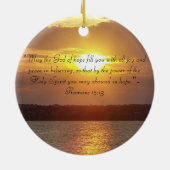 Bijbel citaat Romans 15:13 versiering Keramisch Ornament (Achterkant)