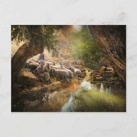 Bijbel - De Heer is mijn herder - 1910 Briefkaart (Voorkant)