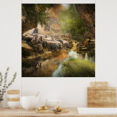 Bijbel - De Heer is mijn herder - 1910 Poster (Keuken)