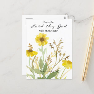 Bijbel Deuteronomium Schrift Gele Wildbloemen Briefkaart