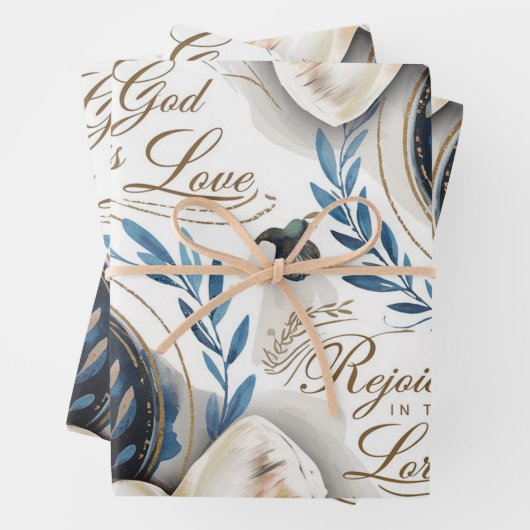 Bijbel en duif: geloof in actie inpakpapier vel (In situ)