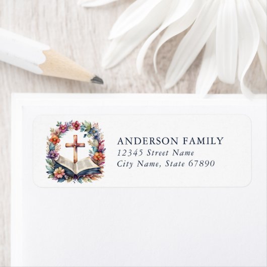 Bijbel- en Kruis-Adresetiketten Etiket (Insitu)