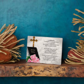 Bijbel en Rozen Goddochter Plaque Fotoplaat (Zijkant)