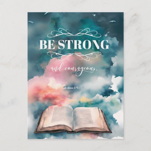 Bijbel geïnspireerd Briefkaart - Joshua 1:9 (Voorkant)