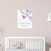 Bijbel geïnspireerd citaat Bloemen Kolibrie Voge