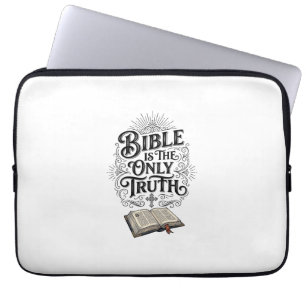 Bijbel Is De Enige Waarheid Christelijk T-Shirt Laptop Sleeve