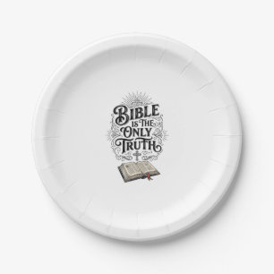 Bijbel Is De Enige Waarheid Christelijk T-Shirt Papieren Bordje
