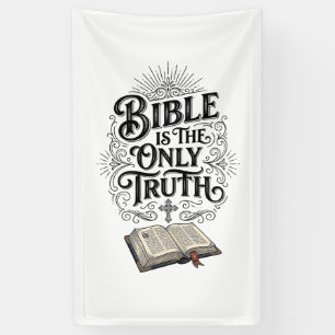 Bijbel Is De Enige Waarheid Christelijk T-Shirt Spandoek