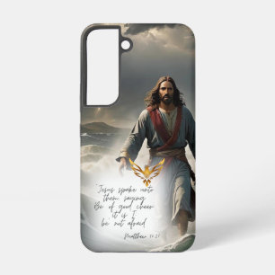 Bijbel Jezus Storm Water Goud Duif Nieuw Testament Samsung Galaxy Hoesje