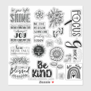 Bijbel Journaling Geloof Vreugde Doodles Stickerbl Sticker
