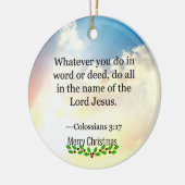 Bijbel - Kolossenzen3:17, Keramisch Ornament (Links)