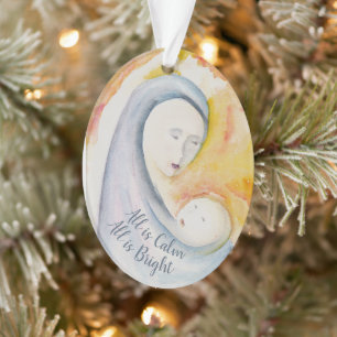 Bijbel Madonna en de geboorte van het kind Ornament