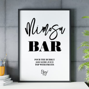 Bijbel Mimosa Bar Bruiloftfeest Bord Poster