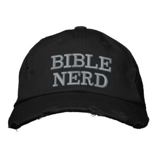 Bijbel nerd typografie christelijk grappig geborduurde pet