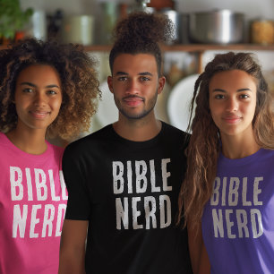 Bijbel nerd typografie Funny Christian Hot Roze T-shirt