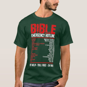 Bijbel Noodnummers Grappige Hotline Verzen Chris T-shirt