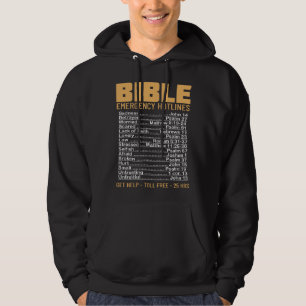 Bijbel Noodnummers Vers God Jezus Geloof Chri Hoodie