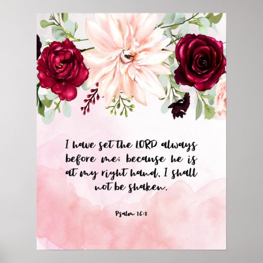 Bijbel poster van de verse florale scriptie (Voorkant)