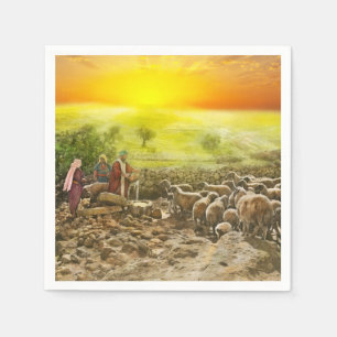 Bijbel - Psalm 23 - Mijn beker runneth over 1920 Servetten