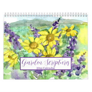 Bijbel Tuin Schriftuur Waterverf Bloem Fruit Kalender