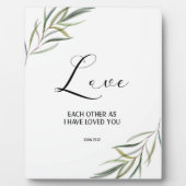 Bijbel vers John blad scriptie Plaque Fotoplaat (Voorkant)