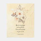 Bijbel vers Psalm Floral Fleece Deken (Voorkant)