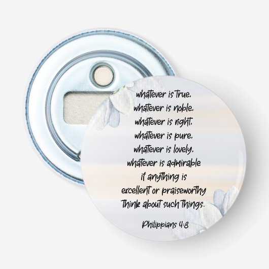 Bijbel Verse Button Flesopener (Voorkant)