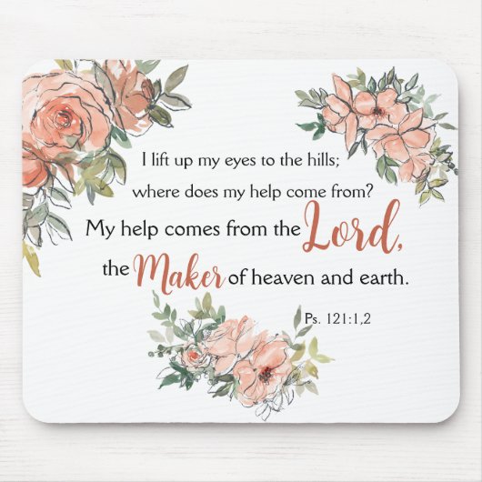 Bijbel Verse Elegant Waterverf Muismat (Voorkant)