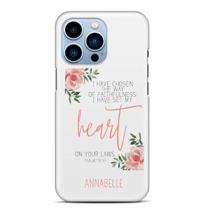 Bijbel Verse Floral iPhone 15 Hoesje